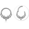 Surgical Steel Round Jewelled Hinged Segment Ring