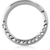 316l Surgical Steel Hinge Segment Ring Triangle And Dot Cutout Pattern