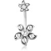 Surgical Steel Double Jewelled Navel Banana