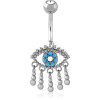 Surgical Steel Double Jewelled Navel Banana