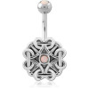 Surgical Steel Jewelled Navel Banana