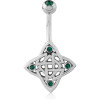 Surgical Steel Jewelled Navel Banana