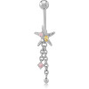 Surgical Steel Jewelled Navel Banana