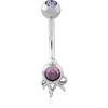 Surgical Steel Jewelled Navel Banana