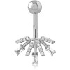 Surgical Steel Jewelled Navel Banana