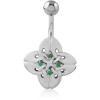 Surgical Steel Jewelled Navel Banana