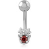 Surgical Steel Jewelled Navel Banana