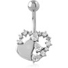 Surgical Steel Jewelled Navel Banana