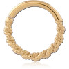 Gold Pvd 18k Coated Surgical Steel Hinge Segment Ring Rope Twist