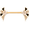 316l Gold Pvd 18k Coated Surgical Steel Internal Nipple Barbell