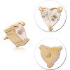 316l Gold Pvd 18k Coated Surgical Steel Internal Threaded Top Heart Gem Closed Back