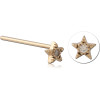 316l Gold Pvd 18k Coated Surgical Steel Straight Nose Stud