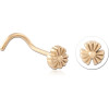 Gold Pvd 18k Coated Surgical Steel Curved Nose Stud