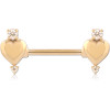 Gold Pvd 18k Coated Surgical Steel Nipple Bar
