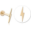 14k Yellow Gold Threadless With Gold Pvd 18k Coated Titanium Threadless Labret Pin