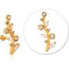 Gold Pvd Coated Surgical Steel Jewelled Tragus Micro Barbell