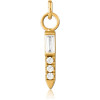 Gold Pvd Coated Surgical Steel Jewelled Charm