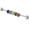 Surgical Steel Industrial Barbell Adjustable Sliding Charm