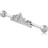 Surgical Steel Industrial Barbell Adjustable Sliding Charm