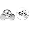 Surgical Steel Adjustable Sliding Charm For Industrial Barbell - Wheel
