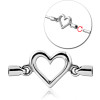 Surgical Steel Charm For Industrial Barbell - Heart