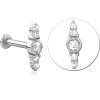 Surgical Steel Internally Threaded Jewelled Micro Labret