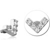 Surgical Steel Jewelled Micro Attachment For 1.2mm Internally Threaded Pins