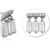 Surgical Steel Jewelled Micro Attachment For 1.2mm Internally Threaded Pins