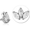 Surgical Steel Jewelled Micro Attachment For 1.2mm Internally Threaded Pins