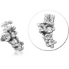 Surgical Steel Jewelled Micro Attachment For 1.2mm Internally Threaded Pins
