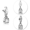 Surgical Steel Jewelled Micro Attachment For 1.2mm Internally Threaded Pins