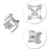 316l Surgical Steel Internal Threaded Micro Attachment Prong Set Square Gem