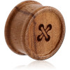 Organic Wooden Plug Teak Ridged