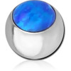 Surgical Steel Jewelled Ball With Synthetic Opal