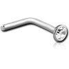 Surgical Steel Swarovski Crystal Jewelled 90 Degree Nose Stud
