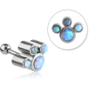 Surgical Steel Opal Jewelled Tragus Barbell