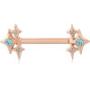 316l Rose Gold Pvd Coated Surgical Steel Internal Nipple Barbell