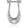Surgical Steel Cartilage Shield - Heart