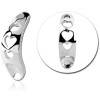 Surgical Steel Intimate Shield Three Heart Cutouts Curved Design Plate