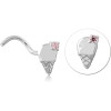 Surgical Steel Curved Jewelled Nose Stud