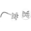 Surgical Steel Curved Jewelled Nose Stud