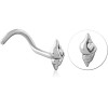Surgical Steel Curved Jewelled Nose Stud