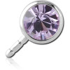 Surgical Steel Jewelled Push Fit Attachment For Bioflex Internal Nipple Shield - Round