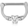 Surgical Steel Prong Set Jewelled Nipple Clicker