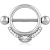Surgical Steel Jewelled Nipple Shield