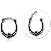 Surgical Steel Jewelled Hinged Segment Ring