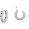 316l Surgical Steel Hinge Segment Ring Hoop Full Pave Clear Gems