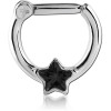 Surgical Steel Star Jewelled Hinged Septum Clicker