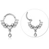 Surgical Steel Jewelled Hinged Septum Clicker Ring