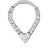 Surgical Steel Jewelled Hinged Septum Clicker Ring